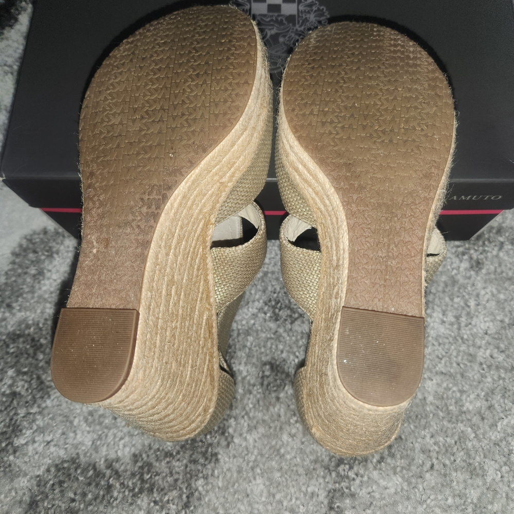 Michael Kors Gold Wedge Sandals - Picture 3 of 4